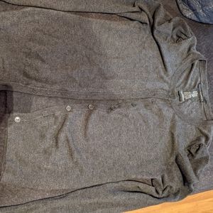 Gray button up sweater